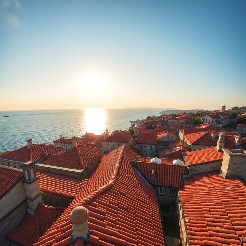 Krovovi dubrovačke Stare gradske jezgre u sumrak